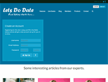 Tablet Screenshot of letsdodate.com